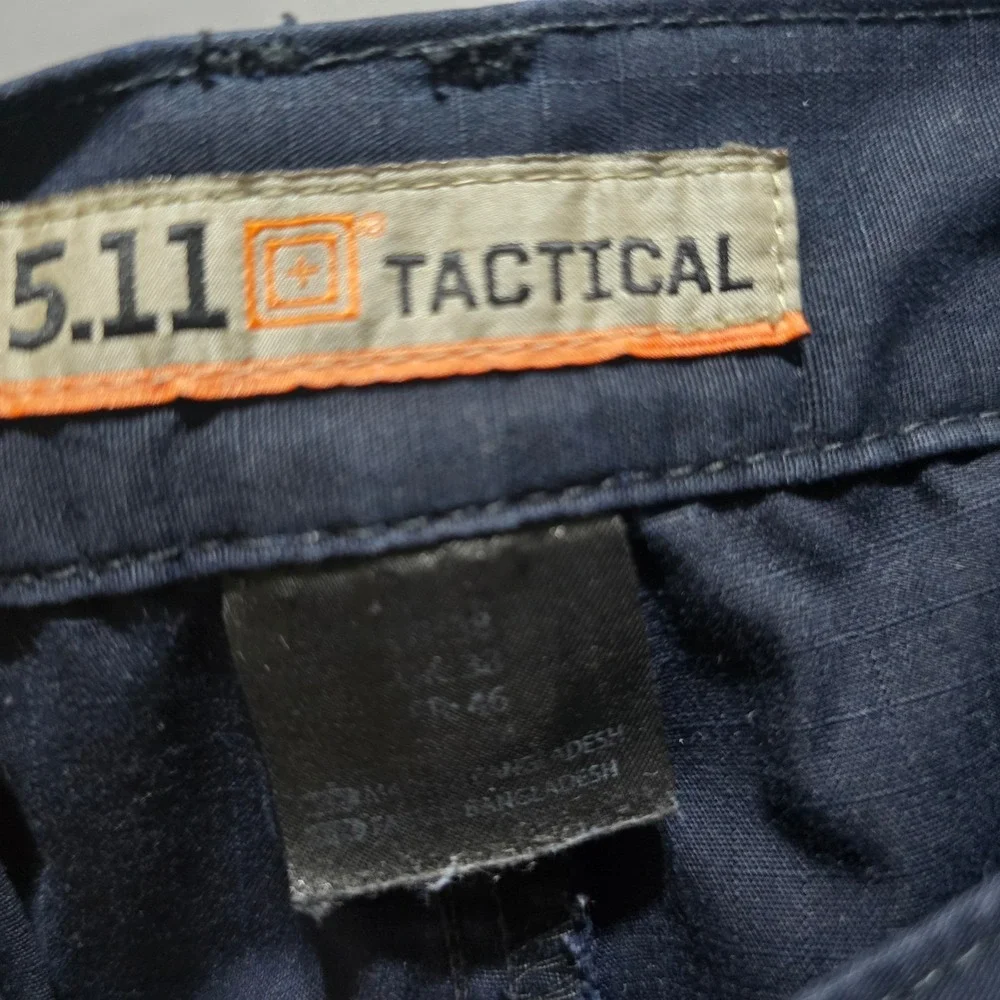 5.11 Tactical Cargo Shorts Mens 38 Navy Blue Ripstop Multi-Pocket Work Outdoor